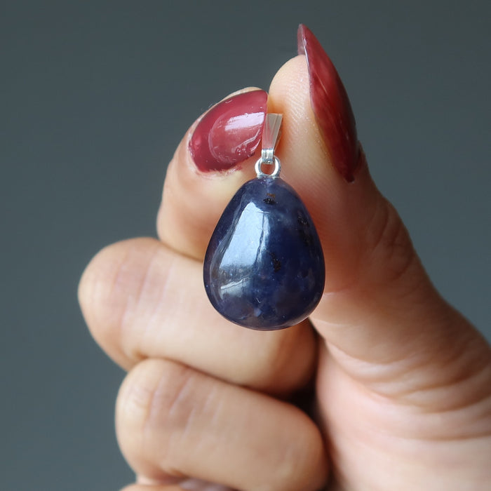 Iolite Pendant Wealth Watcher Gem Sterling Silver