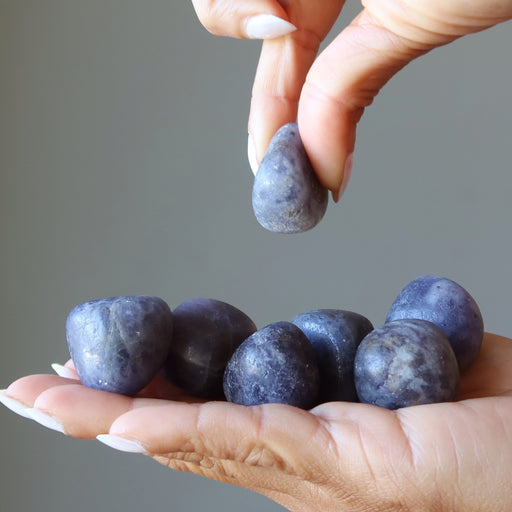 iolite tumbled stones