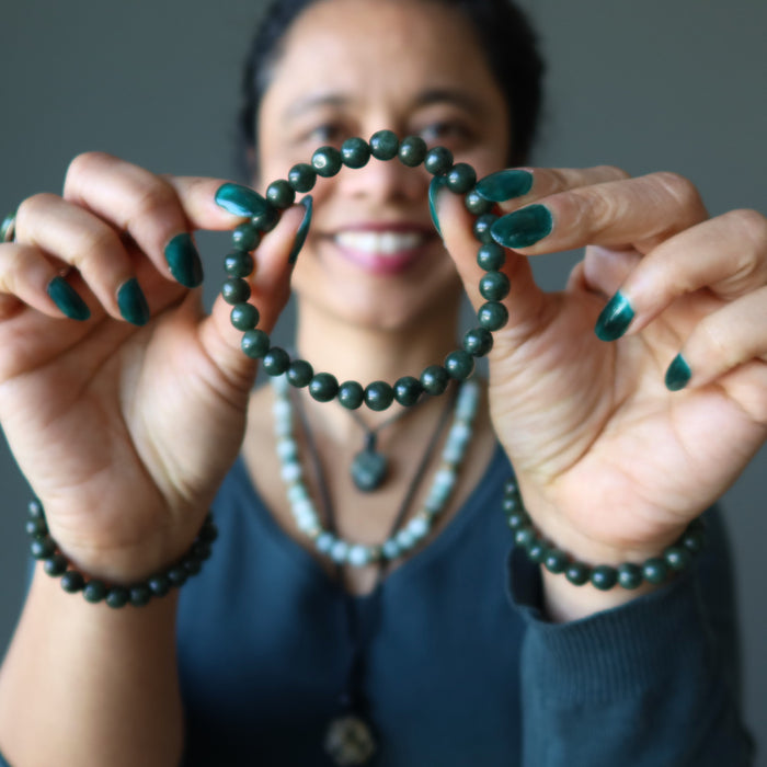 dark green jadeite bracelet