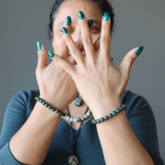dark green jadeite bracelets