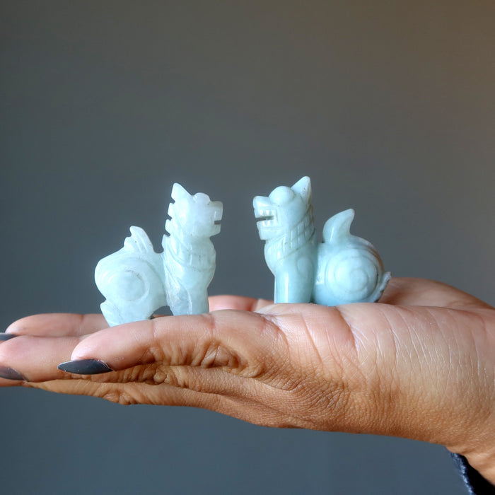 jade fu dog figurines