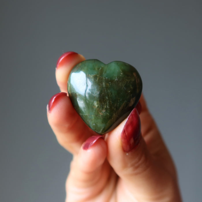 Jade Heart Love is a Precious Gem Canadian Nephrite Crystal