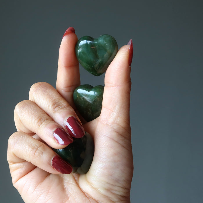 Jade Heart Love is a Precious Gem Canadian Nephrite Crystal