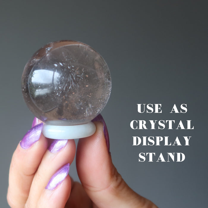 jadeite jade ring with quartz ball