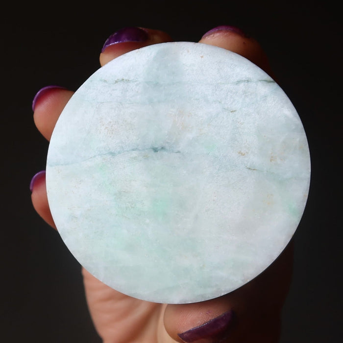 green jade polished circle charger