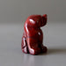 red jasper dog figurine