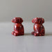 red jasper dog figurines