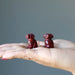 red jasper dog figurines