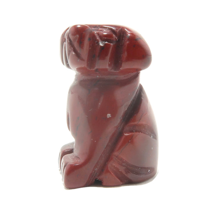 red jasper dog figurine