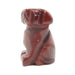 red jasper dog figurine