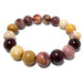 multi colored mookaite jasper round beaded stretch bracelet in 11-12mm