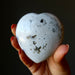 white ocean jasper heart