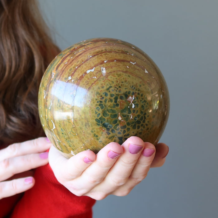 yellow ocean jasper sphere