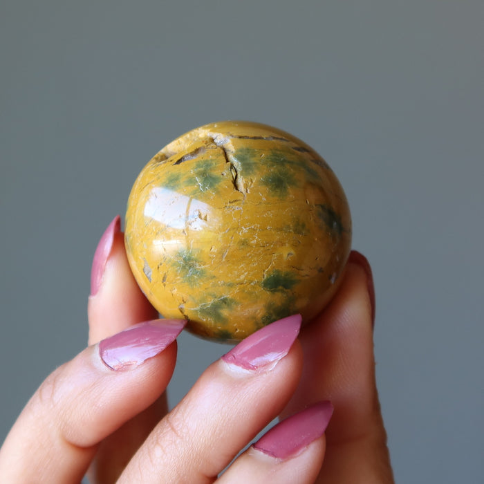 yellow ocean jasper sphere