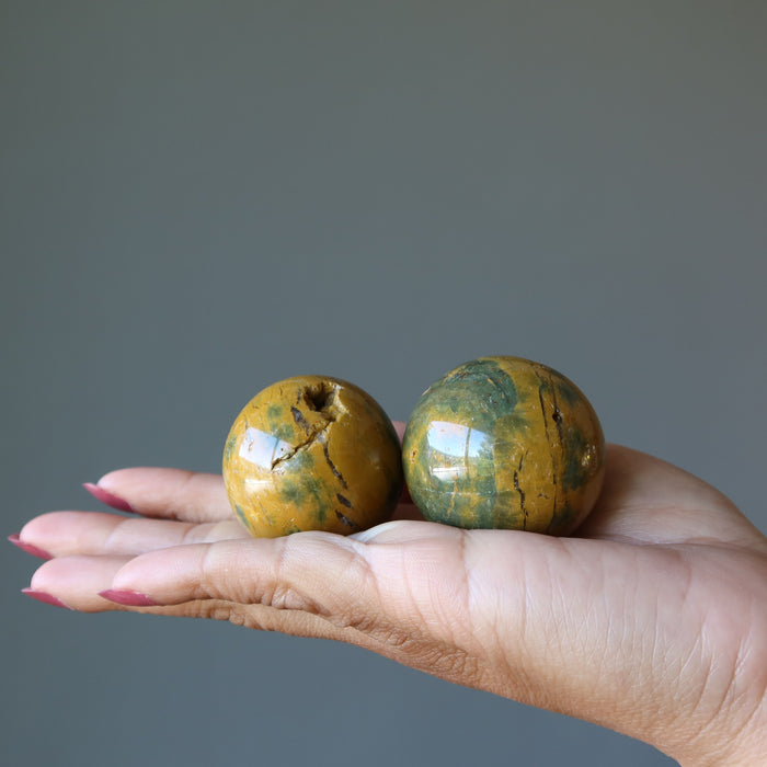 yellow ocean jasper spheres