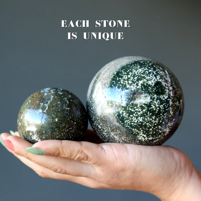 spotted ocean jasper spheres