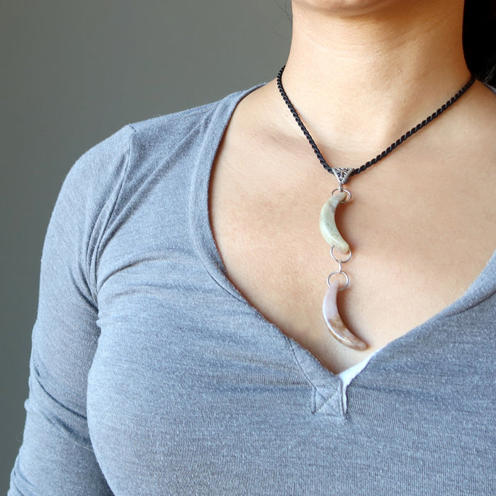 jasper moon necklace