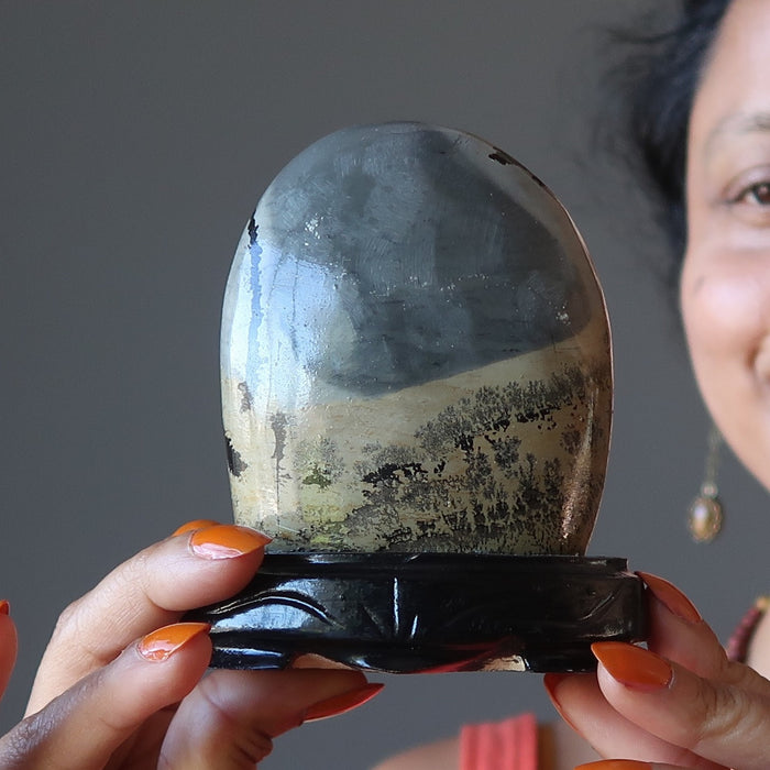 Dendritic Jasper Display Stone Infinite Earth