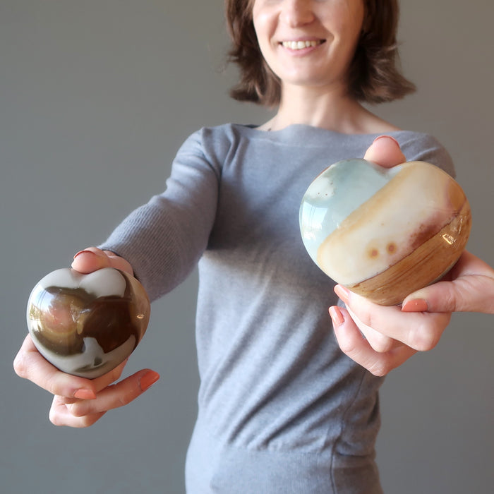 Polychrome Jasper Heart Love Mother Earth Nature