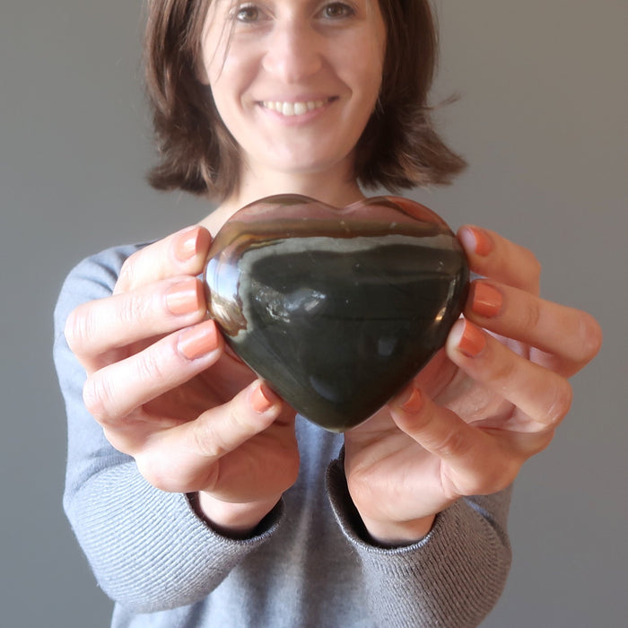 Polychrome Jasper Heart Love Mother Earth Nature