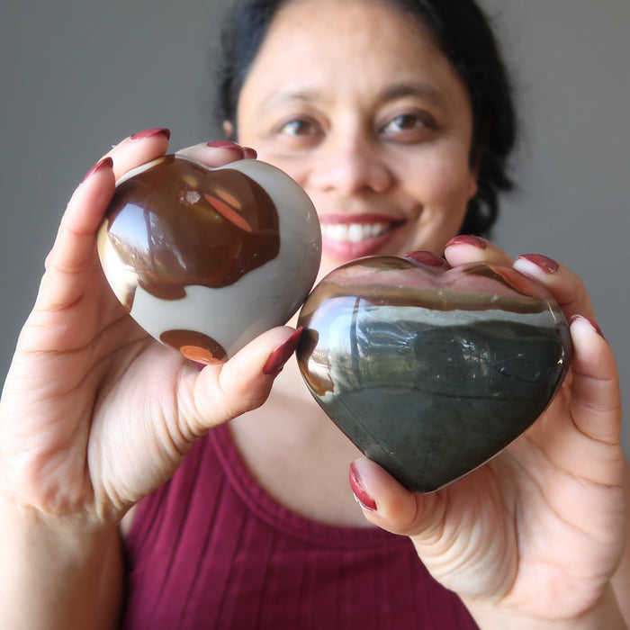 Polychrome Jasper Heart Love Mother Earth Nature