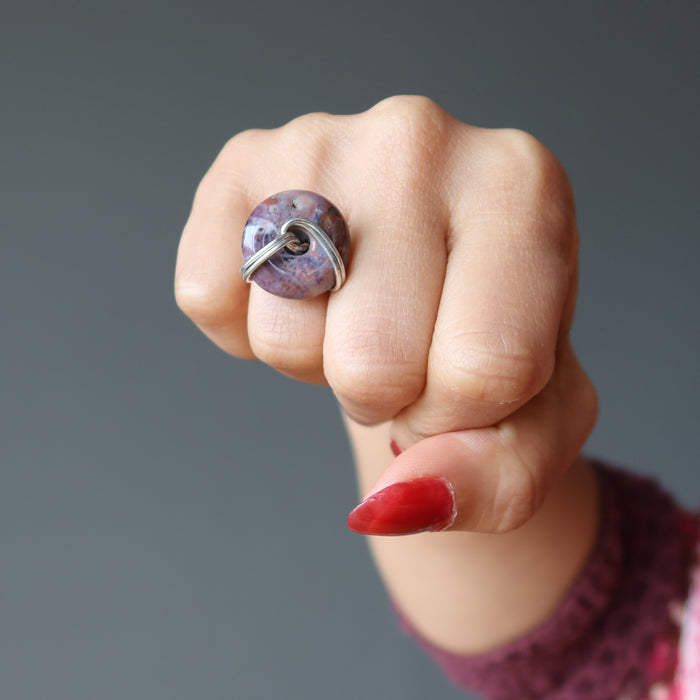 purple jasper ring