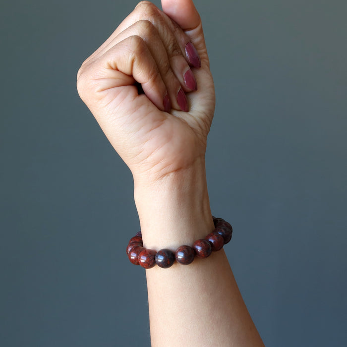 red brecciated jasper bracelet