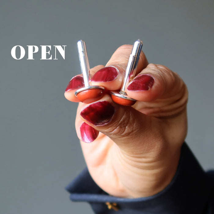 red jasper cufflinks