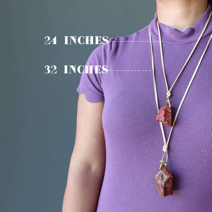 rough red jasper necklaces