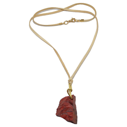 rough red jasper necklace