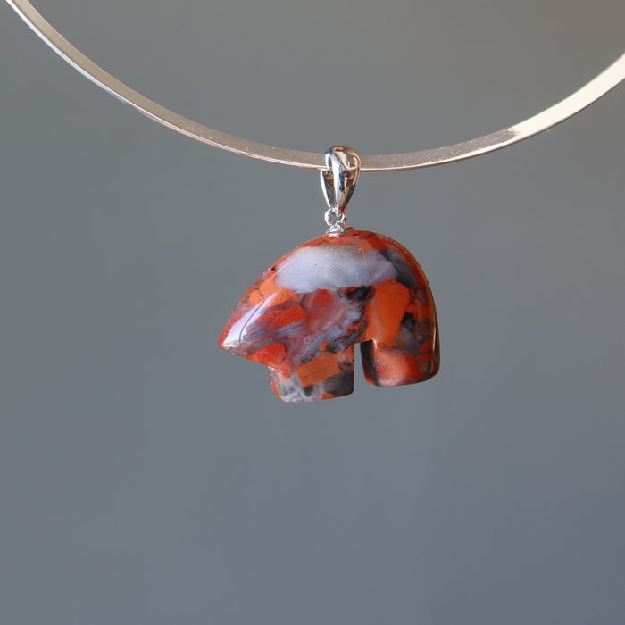 jasper bear choker necklace 