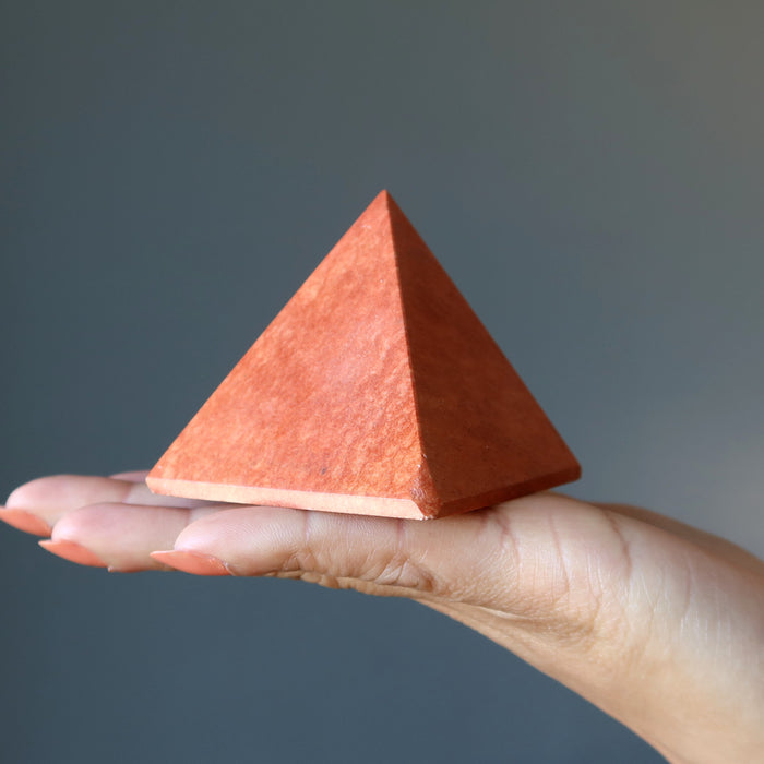red jasper pyramid