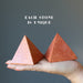 two red jasper pyramids