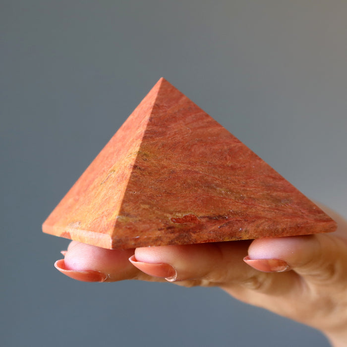 red jasper pyramid