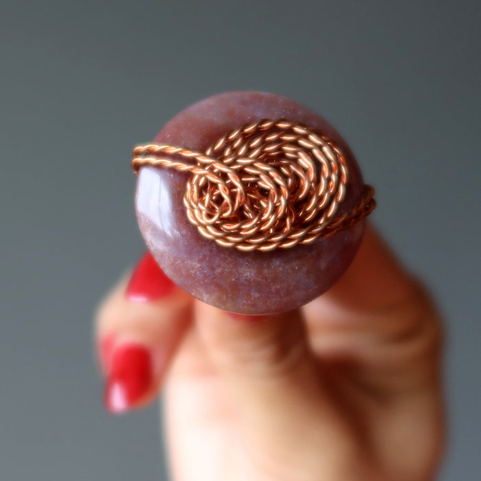 red jasper copper ring