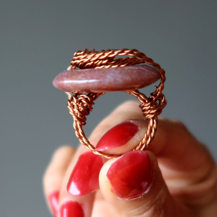 red jasper copper ring
