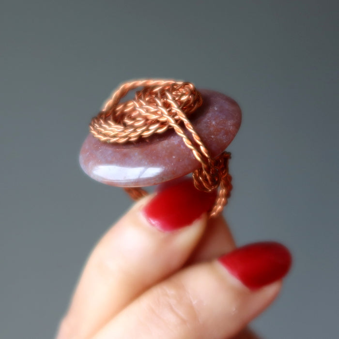 red jasper copper ring