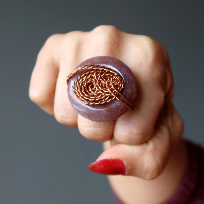 red jasper copper ring