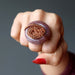 red jasper copper ring