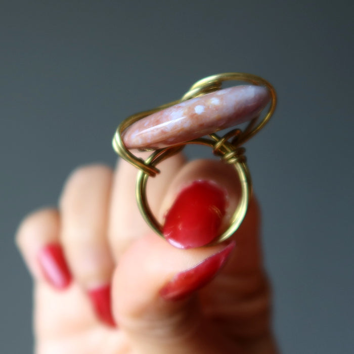 jasper gold wire ring
