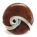 red jasper silver wire ring