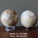 2 snake jasper spheres on stands