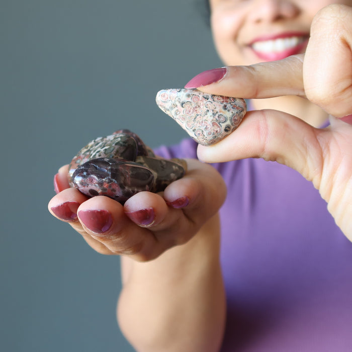 leopard jasper tumbled stones