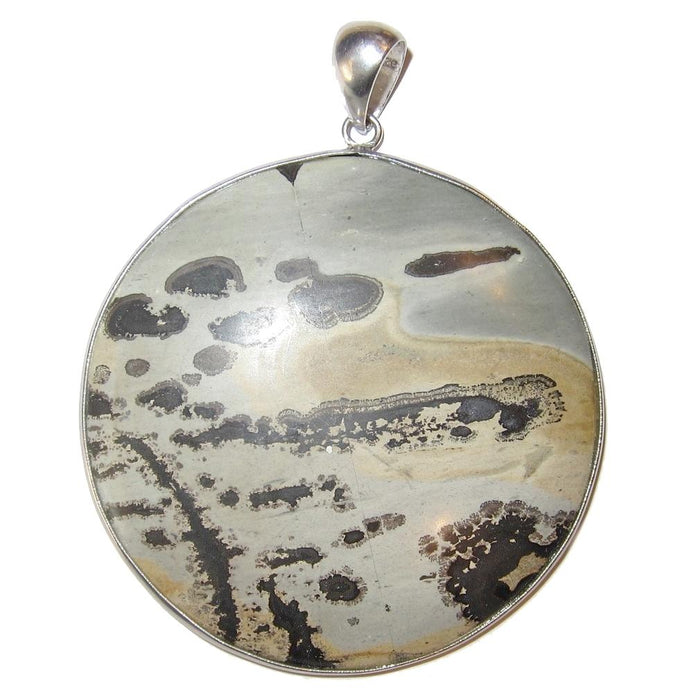 Jasper Pendant Dendritic Earth Tribute Crystal Big Round Healing