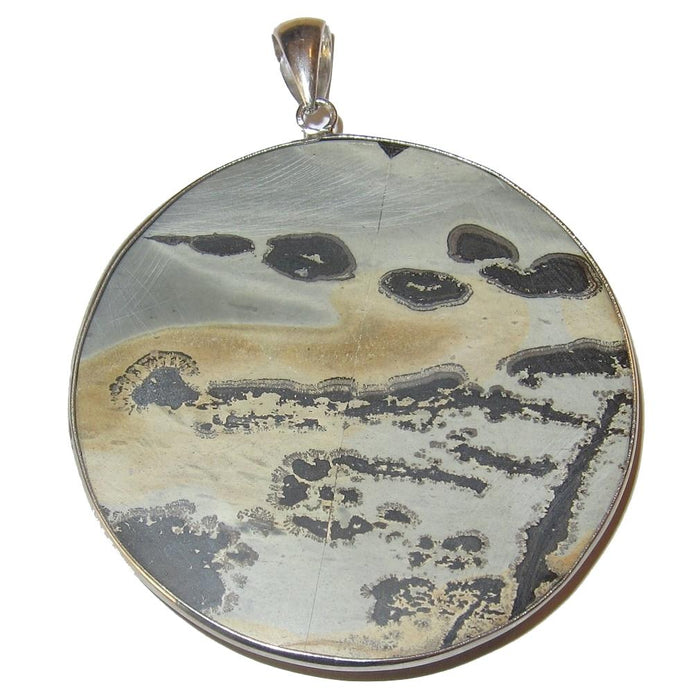 Jasper Pendant Dendritic Earth Tribute Crystal Big Round Healing
