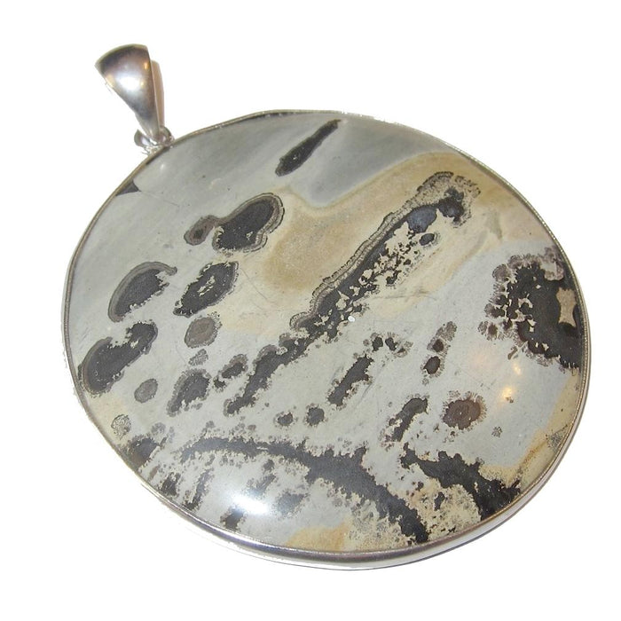 Jasper Pendant Dendritic Earth Tribute Crystal Big Round Healing