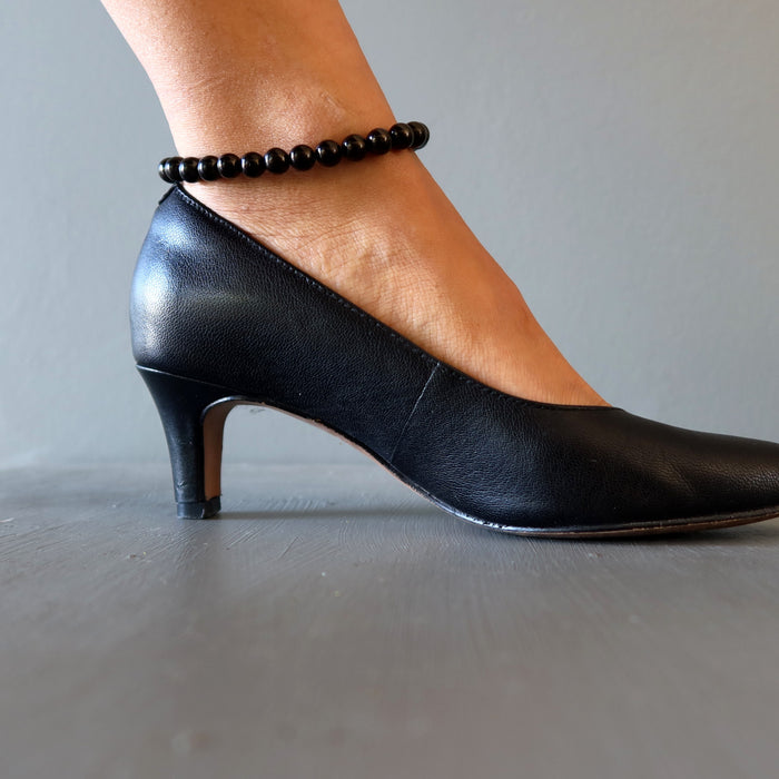 jet anklets on heeled ankle