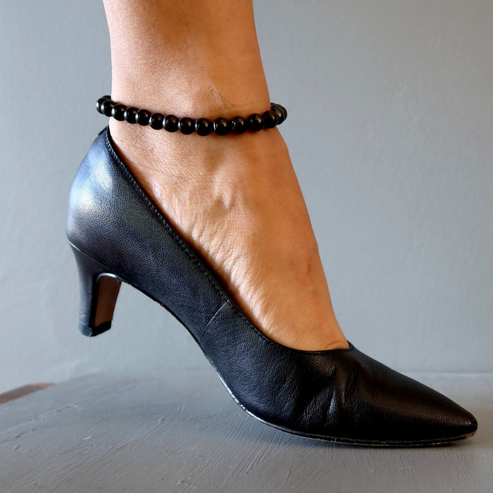 jet anklets on heeled ankle