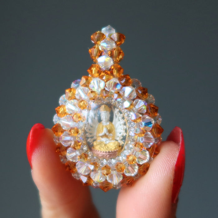 gold kwan yin pendant