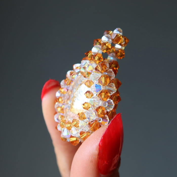 gold kwan yin pendant